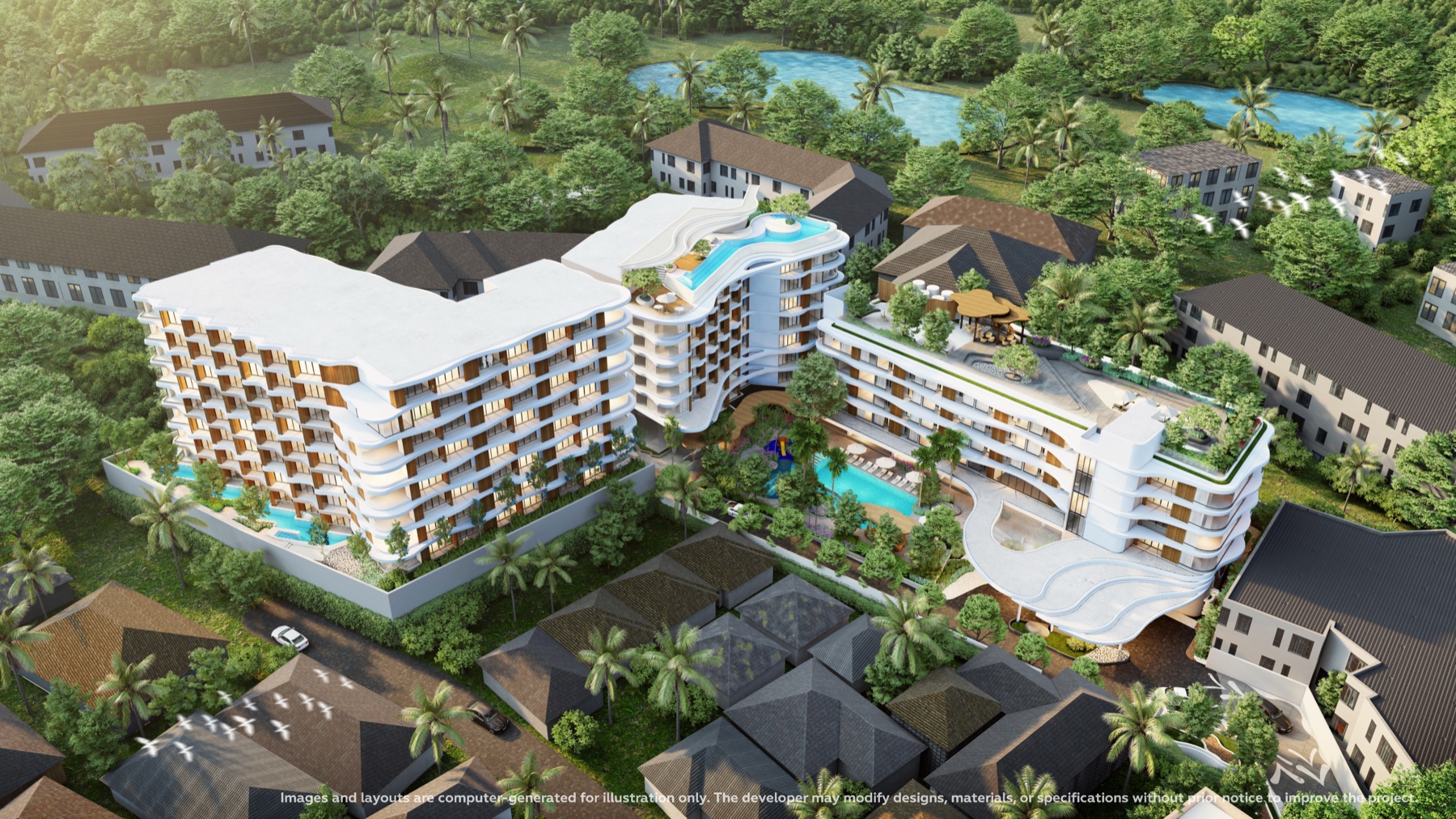 Aerial view of Vibe Residence Karon