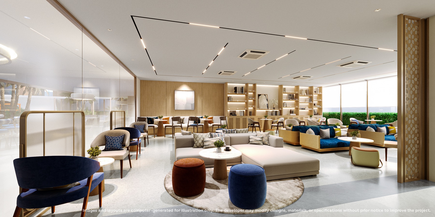 Resident co-working lounge