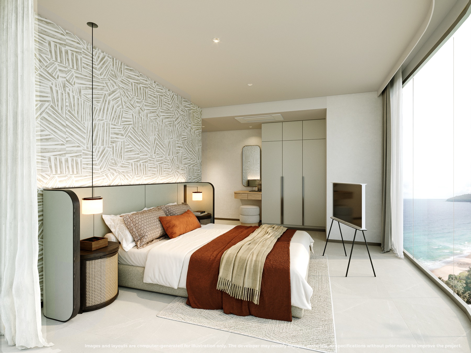Sea-view bedroom suite